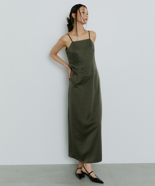 サテンミニマルドレス / satin minimal dress（ドレス