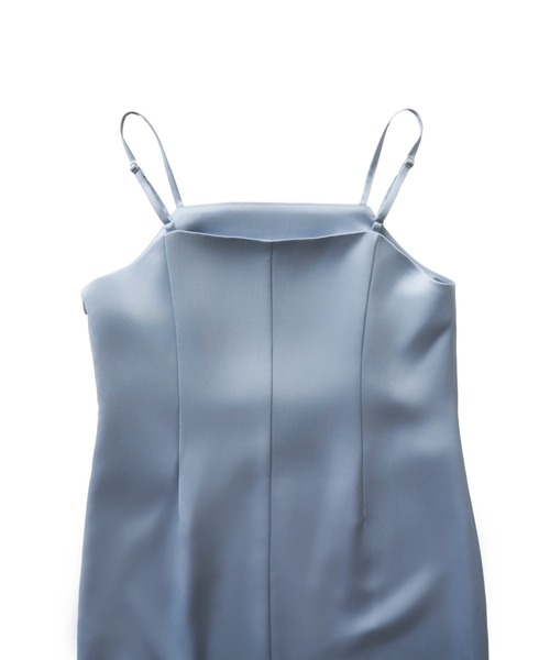 ANDRESD（アンドレスド）の「サテンミニマルドレス / satin minimal dress（ドレス・レディース・ライトブルー/ブラック/ブラウン/ピンク/ミント/カーキ/ベージュ/ネイビー/パープル・S/M/L）」の11枚目の写真