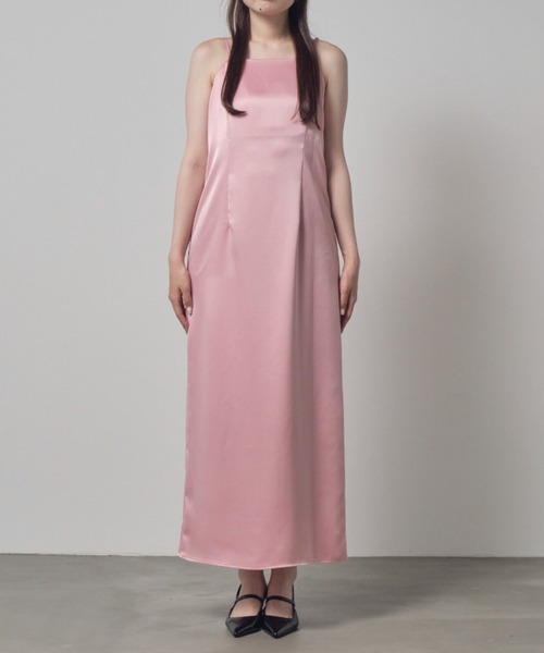 satin minimal dress / サテンミニマルドレス（ドレス