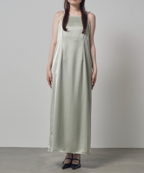 satin minimal dress / サテンミニマルドレス（ドレス