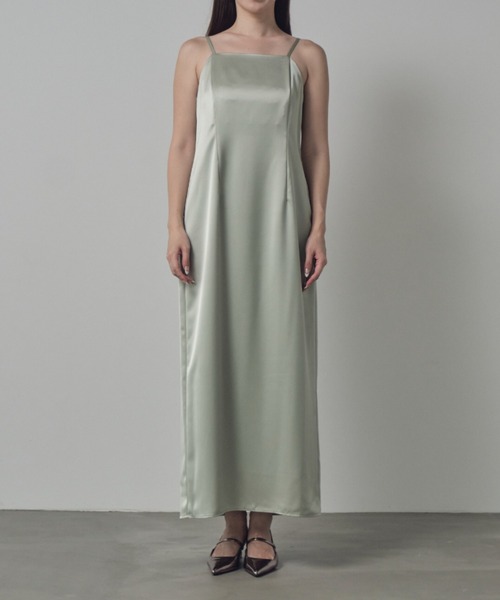 satin minimal dress / サテンミニマルドレス（ドレス
