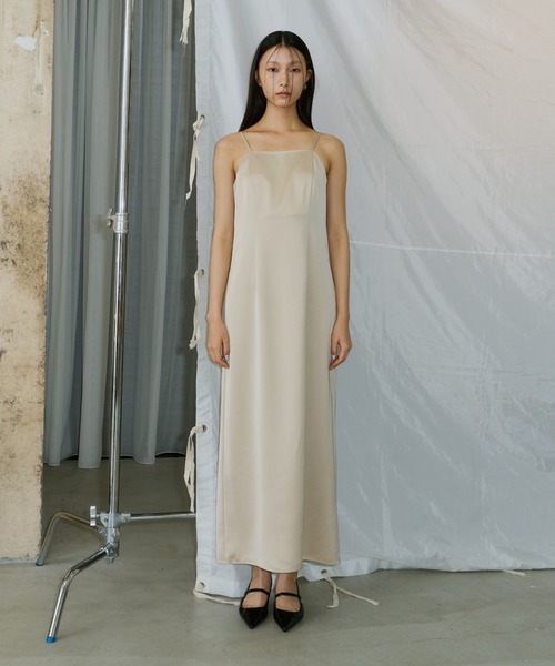 セール】サテンミニマルドレス / satin minimal dress（ドレス