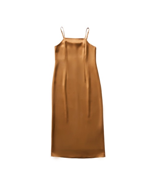 ANDRESD（アンドレスド）の「サテンミニマルドレス / satin minimal dress（ドレス・レディース・ライトブルー/ブラック/ブラウン/ピンク/ミント/カーキ/ベージュ/ネイビー/パープル・S/M/L）」の15枚目の写真