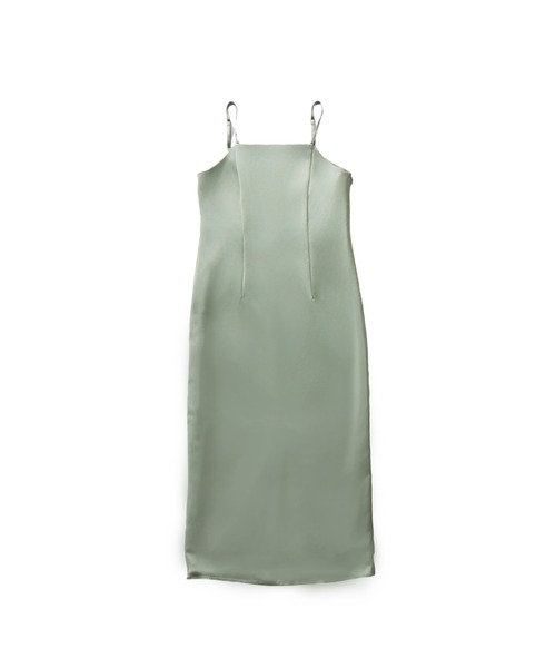 ANDRESD（アンドレスド）の「サテンミニマルドレス / satin minimal dress（ドレス・レディース・ライトブルー/ブラック/ブラウン/ピンク/ミント/カーキ/ベージュ/ネイビー/パープル・S/M/L）」の16枚目の写真