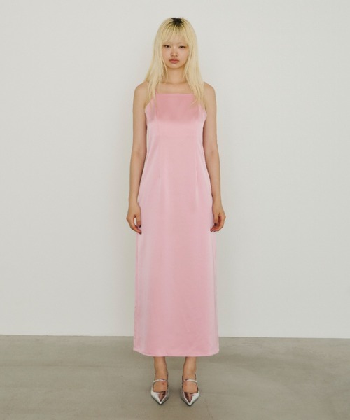 サテンミニマルドレス / satin minimal dress（ドレス）｜ANDRESD