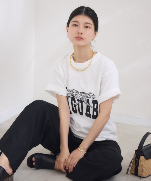 Margaux vintage JAGUAR Tシャツ　ホワイト KATHARINE ROSS】【margaux vintage】JAGUAR Tee（Tシャツ