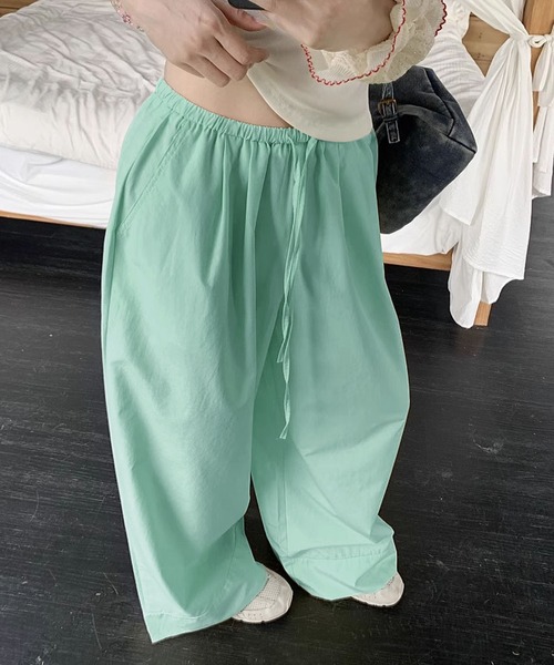 aimoha(アイモハ)の「ギャザーイージーワイドパンツ(その他パンツ・レディース・ブラック/ライトブルー/グリーン/ピンク/ホワイト・MEDIUM)」の22枚目の写真