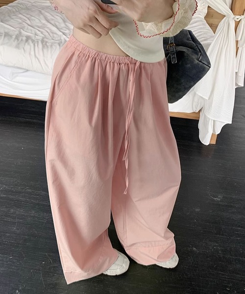 aimoha(アイモハ)の「ギャザーイージーワイドパンツ(その他パンツ・レディース・ブラック/ライトブルー/グリーン/ピンク/ホワイト・MEDIUM)」の19枚目の写真