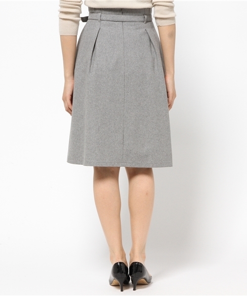 NATURAL BEAUTY BASIC（ナチュラルビューティーベーシック）の「フラノトレンチスカート（スカート・レディース・カーキ/グレー・MEDIUM/X-SMALL/LARGE/SMALL）」の5枚目の写真