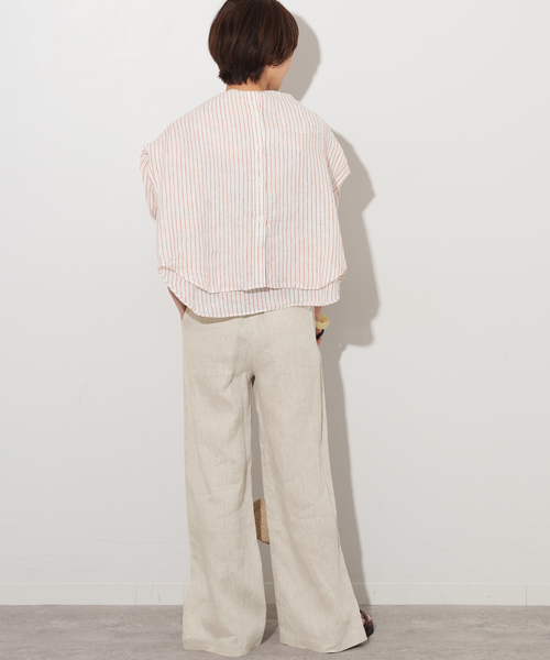 JOURNAL STANDARD relume(ジャーナルスタンダード レリューム)の「《追加2》麻スリットイージーパンツ(その他パンツ・レディース・ブラウン/ベージュ/オレンジ/ブラック/ライトブルー・36/38)」の10枚目の写真