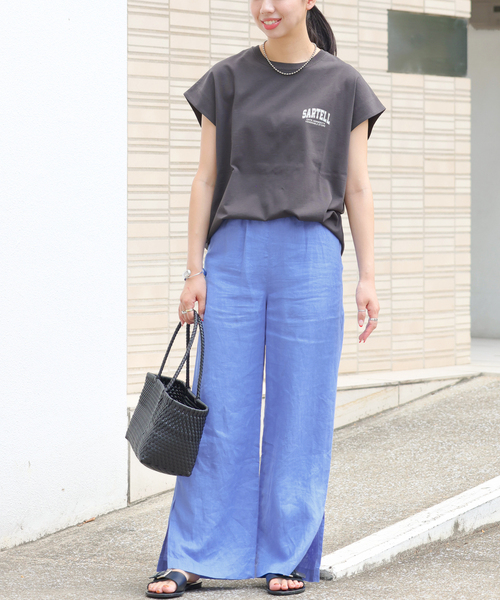 JOURNAL STANDARD relume(ジャーナルスタンダード レリューム)の「《追加2》麻スリットイージーパンツ(その他パンツ・レディース・ブラウン/ベージュ/オレンジ/ブラック/ライトブルー・36/38)」の15枚目の写真