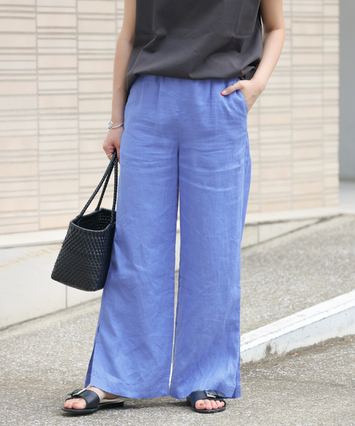 JOURNAL STANDARD relume(ジャーナルスタンダード レリューム)の「《追加2》麻スリットイージーパンツ(その他パンツ・レディース・ブラウン/ベージュ/オレンジ/ブラック/ライトブルー・36/38)」の17枚目の写真