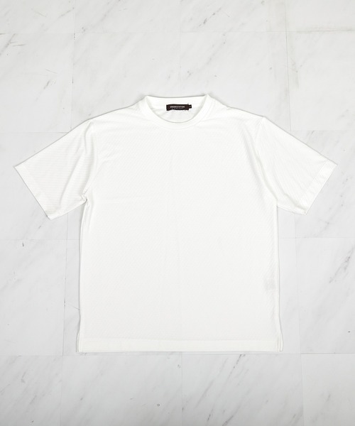 UNION STATION（ユニオンステーション）の「ウェーブジャガードクルーネックT（Tシャツ/カットソー・メンズ・ブラウン/ホワイト/ブラック・S/L/LL/M）」の2枚目の写真