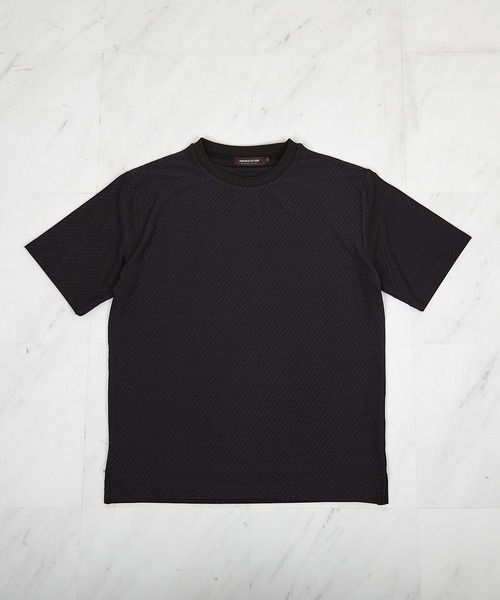 UNION STATION（ユニオンステーション）の「ウェーブジャガードクルーネックT（Tシャツ/カットソー・メンズ・ブラウン/ホワイト/ブラック・S/L/LL/M）」の3枚目の写真