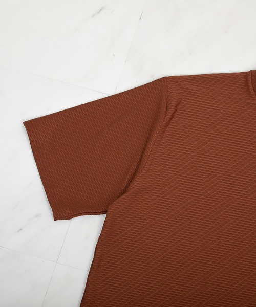 UNION STATION（ユニオンステーション）の「ウェーブジャガードクルーネックT（Tシャツ/カットソー・メンズ・ブラウン/ホワイト/ブラック・S/L/LL/M）」の9枚目の写真