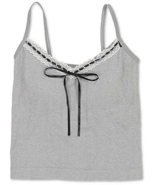 SPINNS（スピンズ）の「カップ付きキャミソール/ビッグリボン/レース（キャミソール・レディース・ピンク/グレー/オフホワイト/ブラック・ONESIZE）」の15枚目の写真