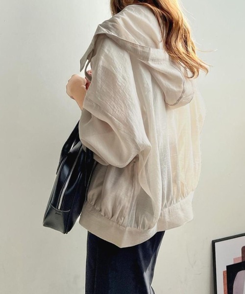 CADBURY（キャドバリー）の「ｼｱｰﾊﾟｰｶｰｼﾞｯﾌﾟｱｯﾌﾟ（その他トップス・レディース・ホワイト/ブラック/ベージュ・FREE）」の5枚目の写真