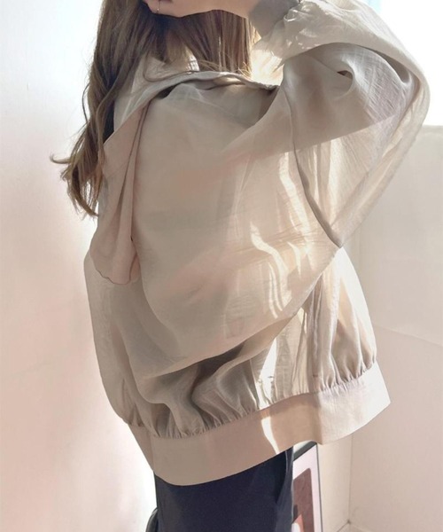 CADBURY（キャドバリー）の「ｼｱｰﾊﾟｰｶｰｼﾞｯﾌﾟｱｯﾌﾟ（その他トップス・レディース・ホワイト/ブラック/ベージュ・FREE）」の6枚目の写真