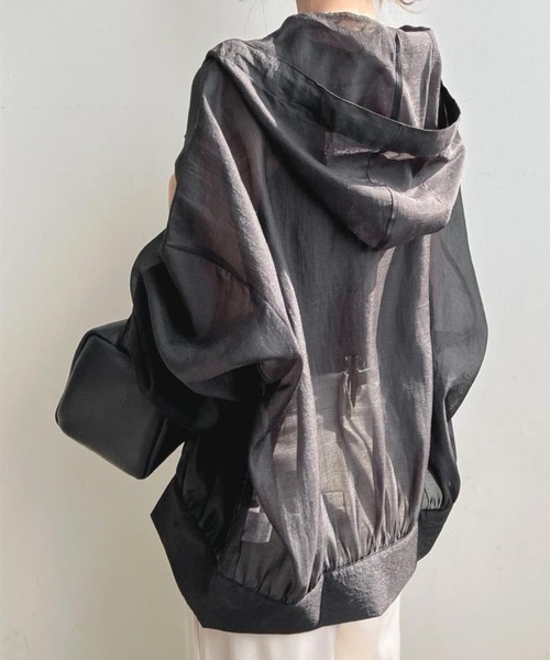 CADBURY（キャドバリー）の「ｼｱｰﾊﾟｰｶｰｼﾞｯﾌﾟｱｯﾌﾟ（その他トップス・レディース・ホワイト/ブラック/ベージュ・FREE）」の7枚目の写真