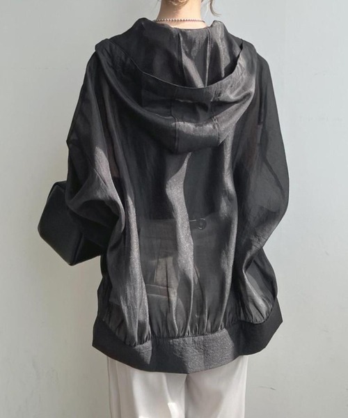 CADBURY（キャドバリー）の「ｼｱｰﾊﾟｰｶｰｼﾞｯﾌﾟｱｯﾌﾟ（その他トップス・レディース・ホワイト/ブラック/ベージュ・FREE）」の8枚目の写真