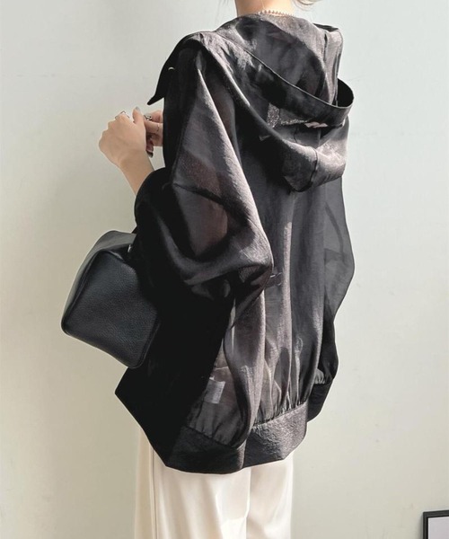 CADBURY（キャドバリー）の「ｼｱｰﾊﾟｰｶｰｼﾞｯﾌﾟｱｯﾌﾟ（その他トップス・レディース・ホワイト/ブラック/ベージュ・FREE）」の9枚目の写真