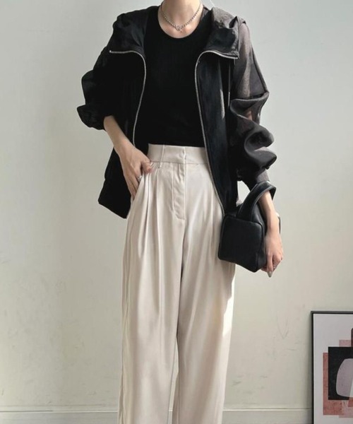 CADBURY（キャドバリー）の「ｼｱｰﾊﾟｰｶｰｼﾞｯﾌﾟｱｯﾌﾟ（その他トップス・レディース・ホワイト/ブラック/ベージュ・FREE）」の13枚目の写真