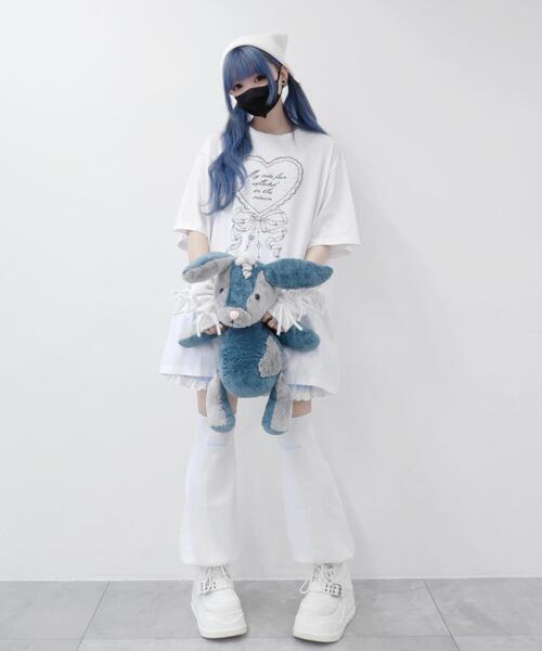 Whinny（ホワイニー）の「Whinny/《予約受付中★》くつろぎねこパンチ帽（ニットキャップ/ビーニー・レディース・ホワイト/ブラック/グレー・FREE）」の10枚目の写真