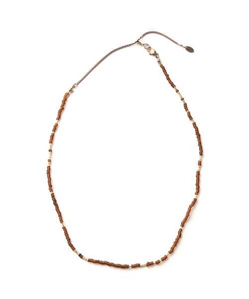 marjour（マージュール）の「BEADS & CHAIN NECKLACE（ネックレス・レディース・ブラウン・FREE）」の14枚目の写真