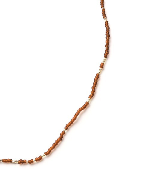 marjour（マージュール）の「BEADS & CHAIN NECKLACE（ネックレス・レディース・ブラウン・FREE）」の15枚目の写真