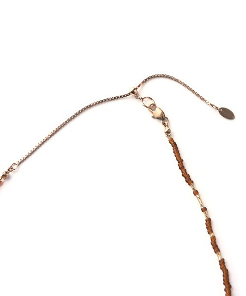 marjour（マージュール）の「BEADS & CHAIN NECKLACE（ネックレス・レディース・ブラウン・FREE）」の2枚目の写真