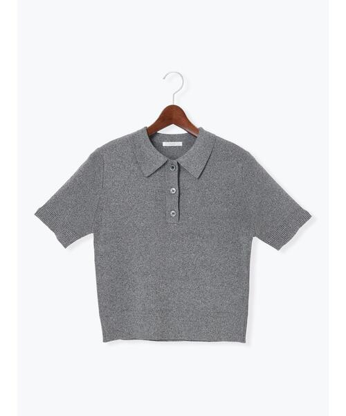 Te chichi（テチチ）の「【松井愛莉着用】ハーフスリーブポロニット（ニット/セーター・レディース・グレー/ブラック/カーキ・F）」の21枚目の写真