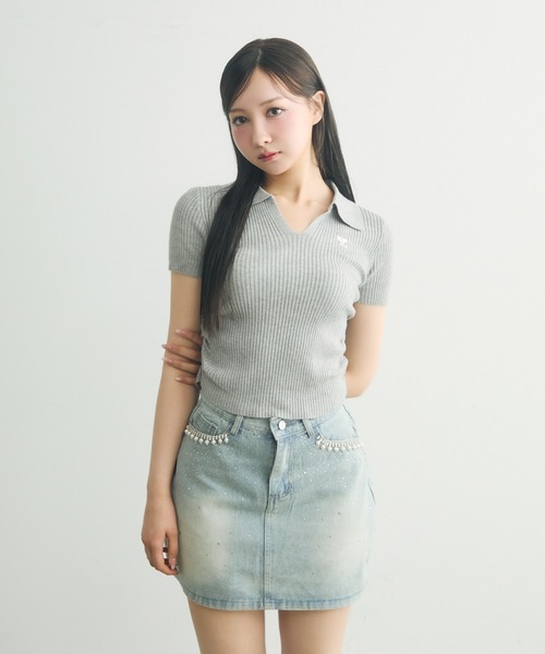 FENNEL ❣️ブラック リブ編み 半袖ニット　新品未使用　ぽっぽ 楽天市場】ニットHネック ハイネック シンプル ロングシーズン