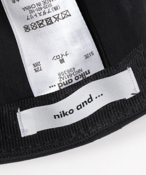 niko and...（ニコアンド）の「オリジナルスカーフ付きキャップ（キャップ・レディース・ブラック/ライトグレー・0）」の6枚目の写真