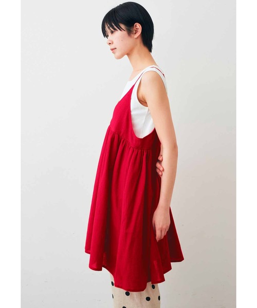 IEDIT きくちあつこさんコラボ 楊柳コットンキャミチュニック Sサイズ IEDIT きくちあつこさんコラボ 楊柳コットンキャミ