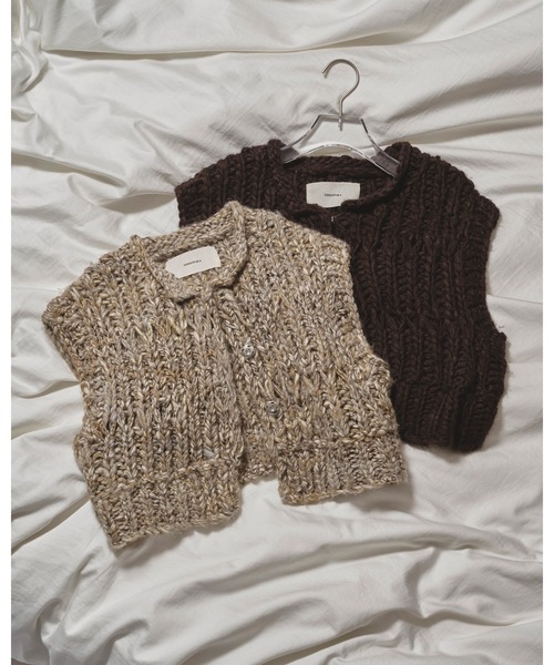 Mix Handknit Vest（ベスト）｜TODAYFUL（トゥデイフル）の