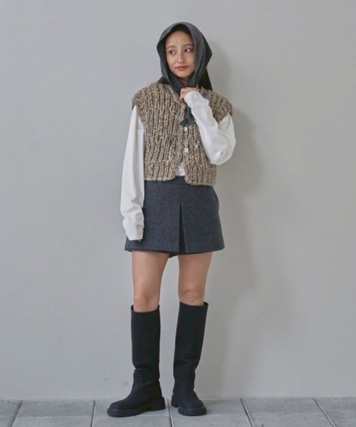 Mix Handknit Vest（ベスト）｜TODAYFUL（トゥデイフル）の