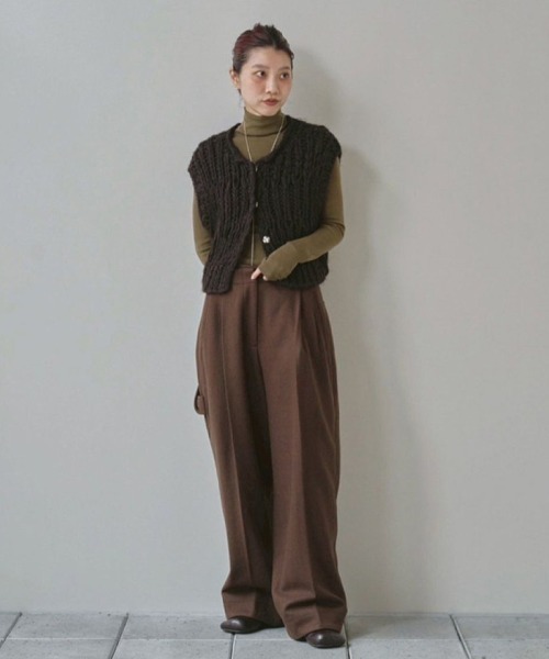 Mix Handknit Vest（ベスト）｜TODAYFUL（トゥデイフル）の