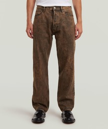 デニムパンツ（ブラウン/茶色系・ブランドロゴ）ファッション通販