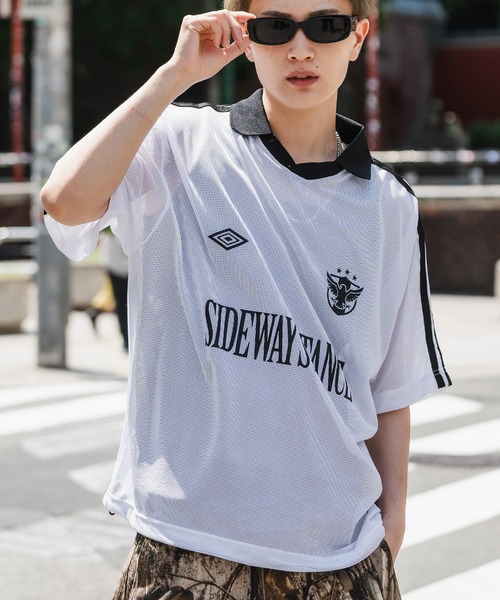 SIDEWAY STANCE(サイドウェイスタンス)の「【SIDEWAY STANCE】メッシュ ゲームポロシャツ(Tシャツ/カットソー・メンズ・ホワイト/ブラック・X-LARGE/LARGE/MEDIUM)」の1枚目の写真