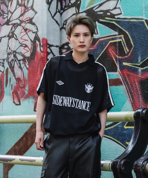 SIDEWAY STANCE(サイドウェイスタンス)の「【SIDEWAY STANCE】メッシュ ゲームポロシャツ(Tシャツ/カットソー・メンズ・ホワイト/ブラック・X-LARGE/LARGE/MEDIUM)」の15枚目の写真