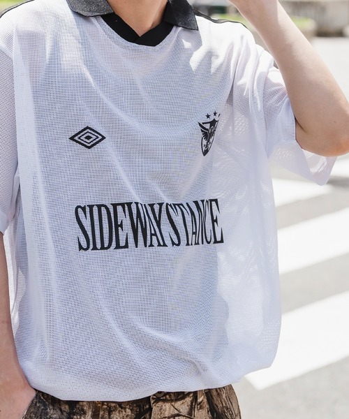 SIDEWAY STANCE(サイドウェイスタンス)の「【SIDEWAY STANCE】メッシュ ゲームポロシャツ(Tシャツ/カットソー・メンズ・ホワイト/ブラック・X-LARGE/LARGE/MEDIUM)」の4枚目の写真