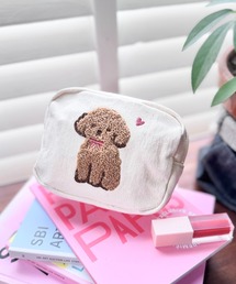 CALIFORNIA OUTFITTERS（カリフォルニア アウトフィッターズ）の「6A2 アニマル刺繍ポーチ ミニポーチ シュナウザー プードル シマエナガ パンダ（ポーチ・レディース）」