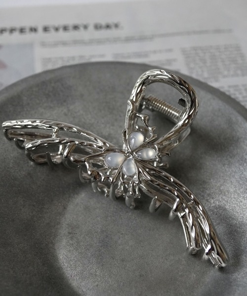 PORTRY jewelry バレッタ　シルバー Port / ポート 】 シルバー デザイン バンスクリップ（バレッタ