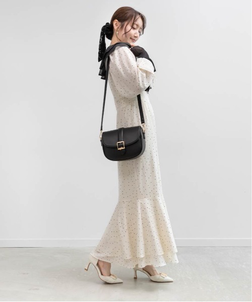 RANDA(ランダ)の「2WAY モノグラムバックルショルダーバッグ(ショルダーバッグ・レディース・アイボリー/ブラック/ダークブラウン・FREE)」の9枚目の写真