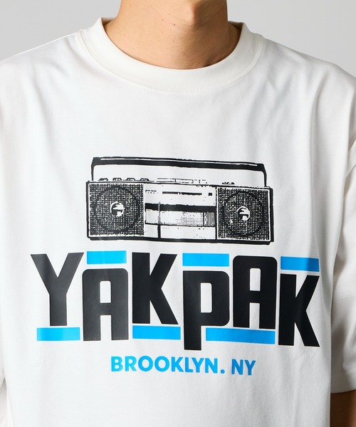 YAKPAK（ヤックパック）の「【 YAKPAK / ヤックパック 】BOOMBOX Tシャツ（Tシャツ/カットソー・メンズ・ホワイト/ブラック・LARGE/X-LARGE/MEDIUM）」の5枚目の写真