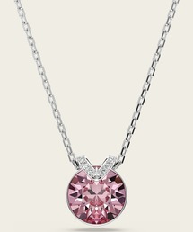SWAROVSKI（スワロフスキー）の「【公式】【スワロフスキー】Bella V ペンダント ラウンドカット, ピンク, ロジウム・プレーティング（ネックレス）」