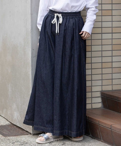 Munich（ミューニック）の「6ozスラブデニムワイドパンツ（デニムパンツ・レディース・モカ/ブラック/ネイビー・XS/M/S）」の11枚目の写真
