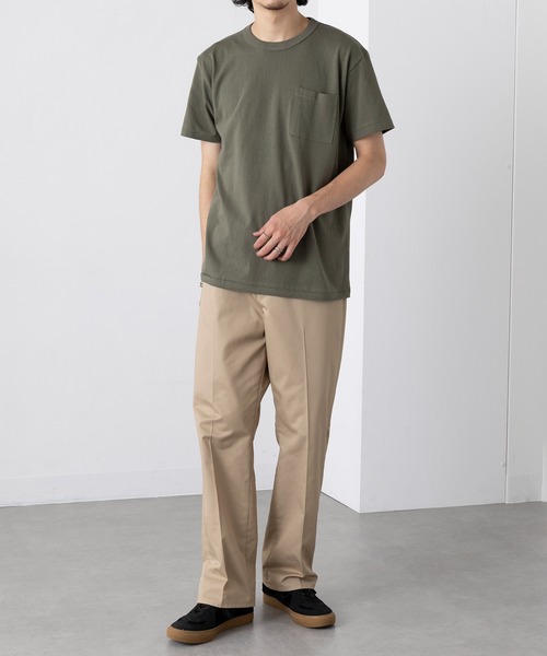 CROSS & STITCH(クロスステッチ)の「【Cross&Stitch】マックスウエイトバインダーネックポケットTシャツ OE1119(Tシャツ/カットソー・メンズ・ホワイト/インディゴブルー/ネイビー/スミクロ/ブラック/アーミー/ヘザーグレー・S/M/L/XL)」の15枚目の写真