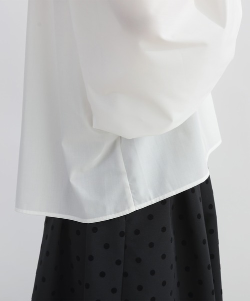 PICCIN PERLA（ピッチンペルラ）の「ダブルリボンザビエルブラウス（シャツ/ブラウス・レディース・ブラック/オフホワイト・M）」の6枚目の写真
