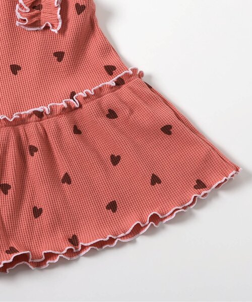 apres les cours（アプレレクール）の「【セットアップ可】ワッフルフリルメローTシャツ（Tシャツ/カットソー・キッズ・イエロー/ミント/ピンク/アイボリー・80/140/130/120/110/100/90）」の15枚目の写真